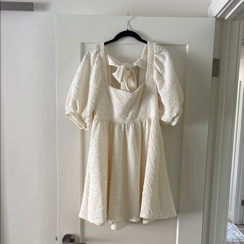 Free People Cream Mini Dress